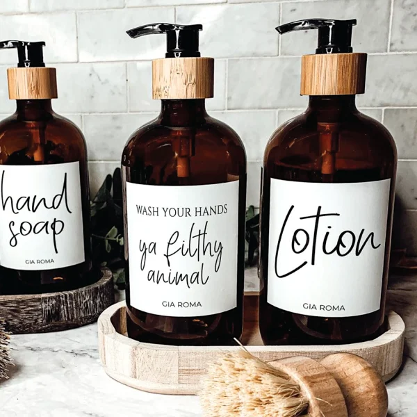 Custom Vinyl Pump Dispenser Labels
