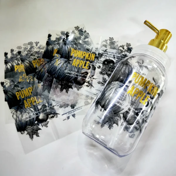 Transparent Soap Dispenser Labels