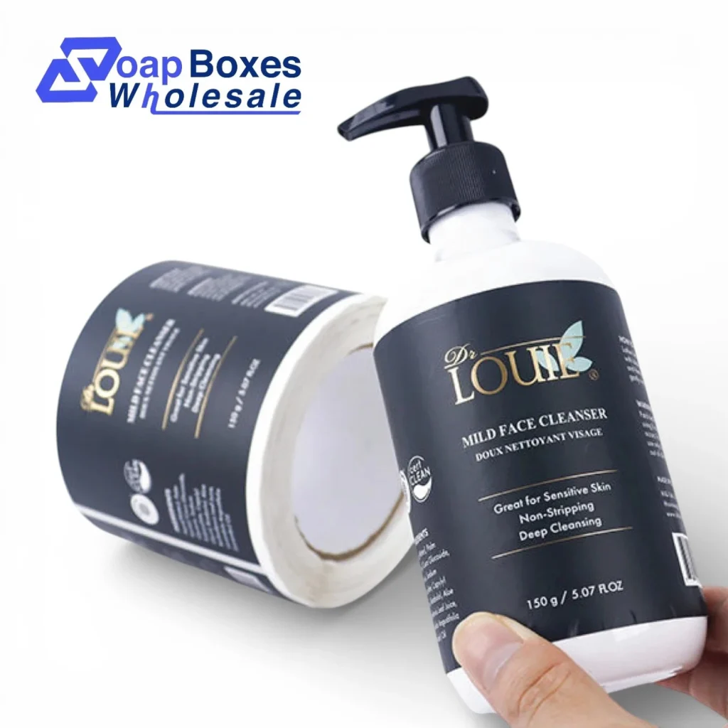 Soap Dispenser Labels with Gold Foil