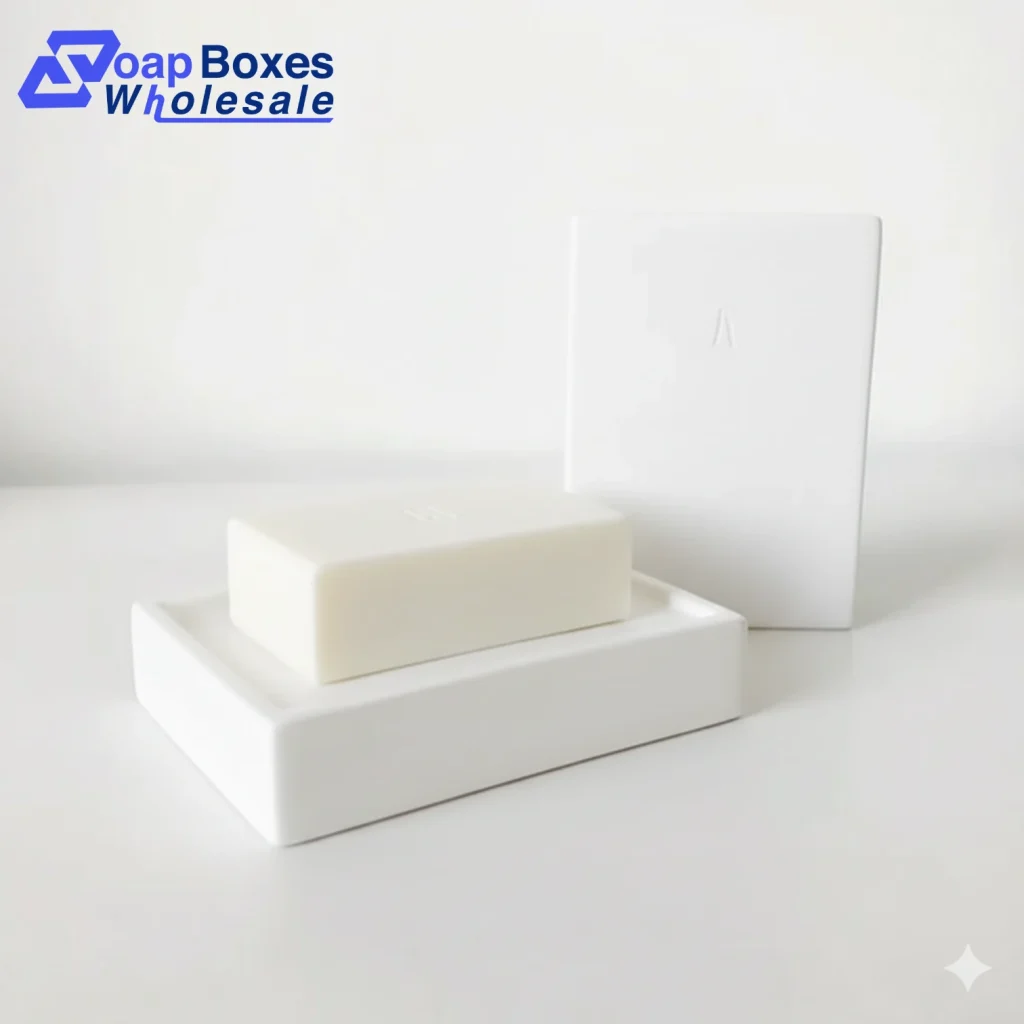 Minimalist White Luxury Soap Box