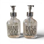Clear Vinyl Soap Dispenser Labels