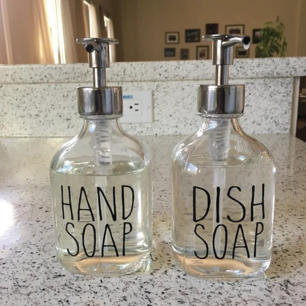 Clear Soap Dispenser Labels