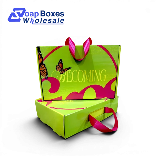 Soap Mailer Boxes with Ribbon Handles