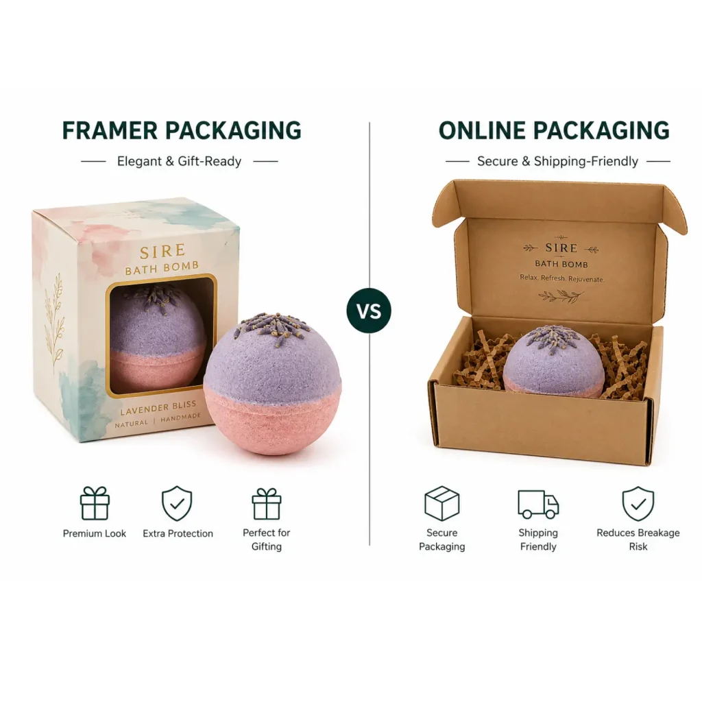 Farmers packaging vs online packaging