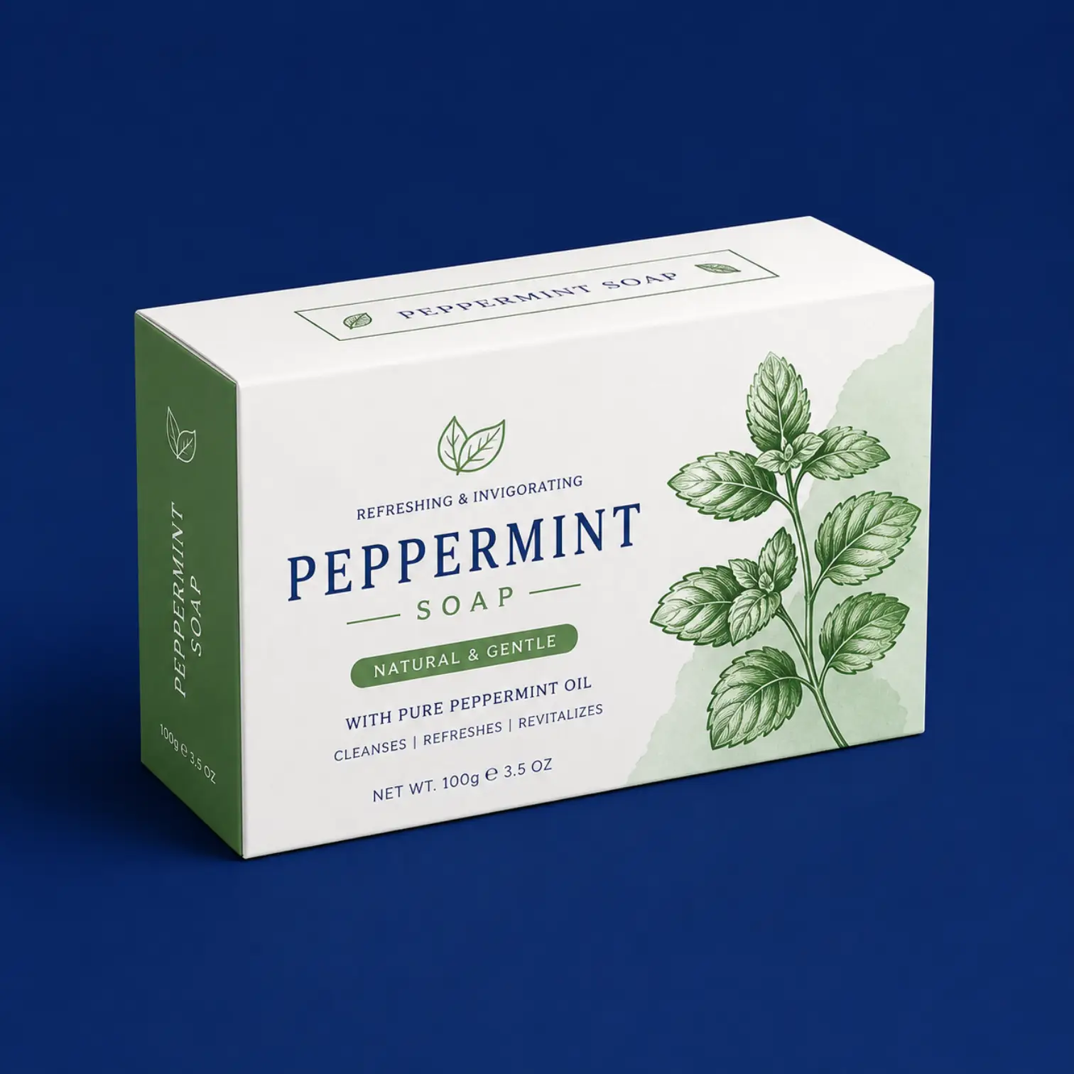 Peppermint Soap packaging