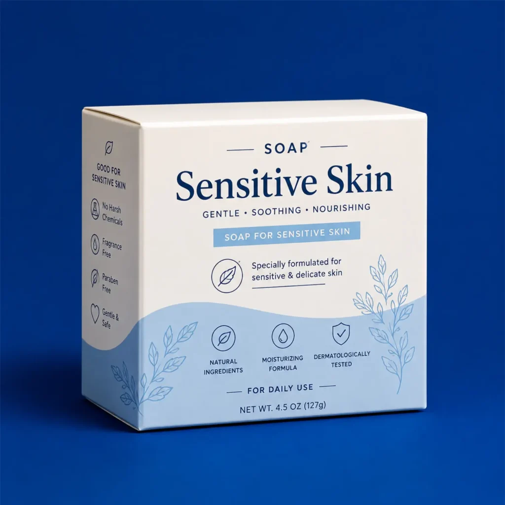 high quality soap packaging for sensitive skin